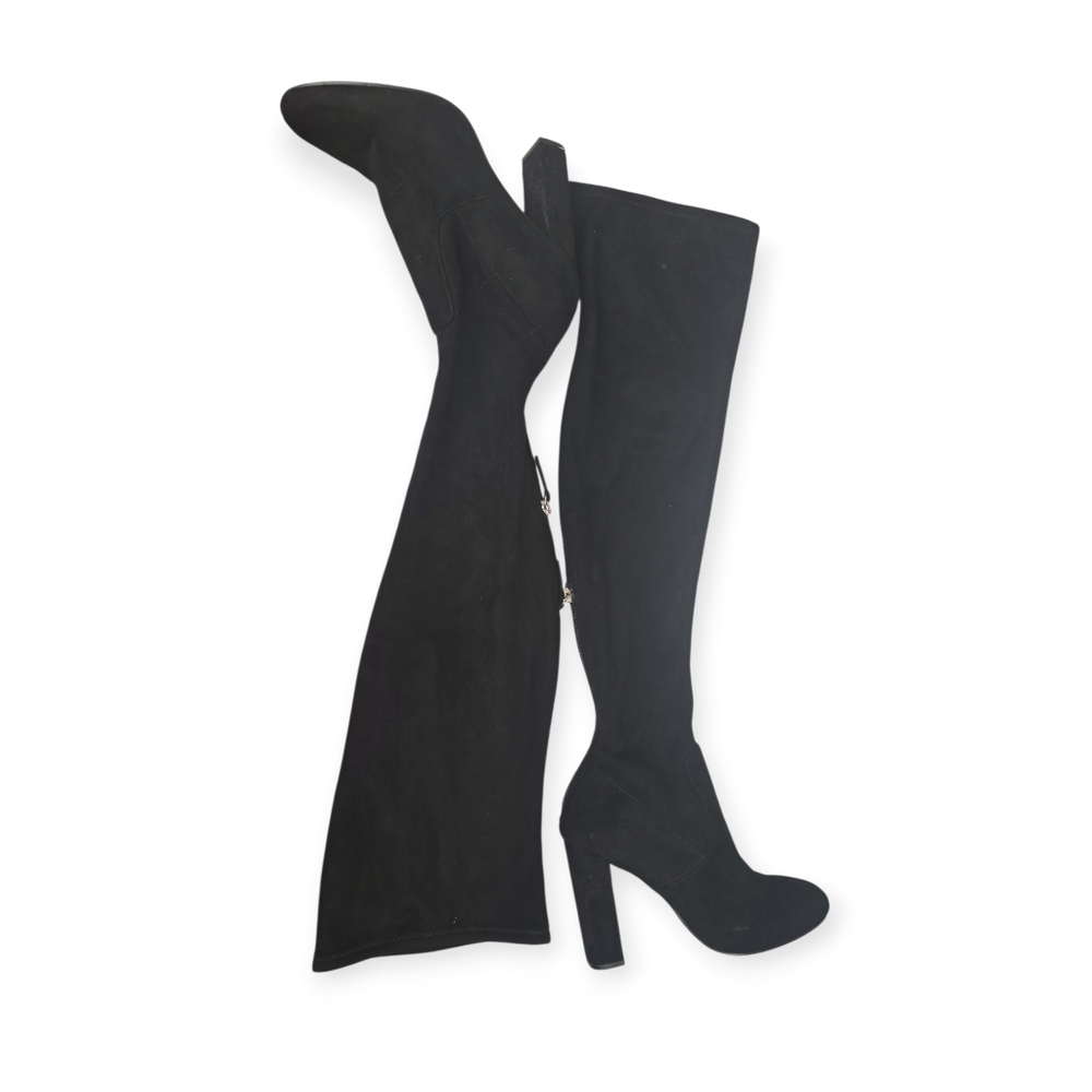 STEVE-MADDEN Elegant Black Over-the-Knee Boots